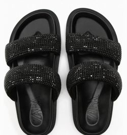 Zara strap detail chunky sandal with Diamanté detail -New