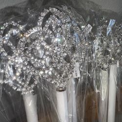 Metal Magical Crystal Rhinestone Royal Scepter Fairy Princess Costume Wands