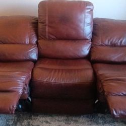 Brown Recliner Sofa 