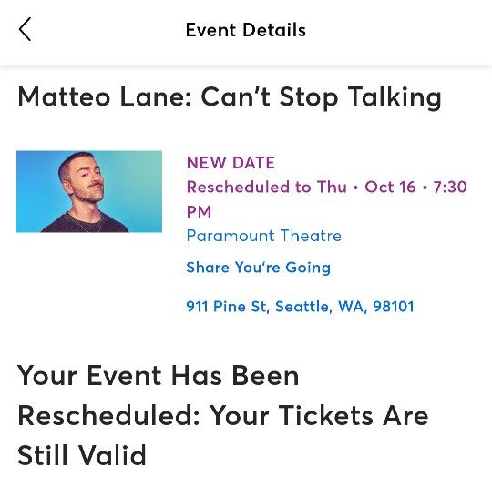 Two Tickets To See Matteo Lane
