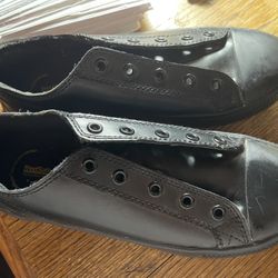 Black Leather Work Shoes 