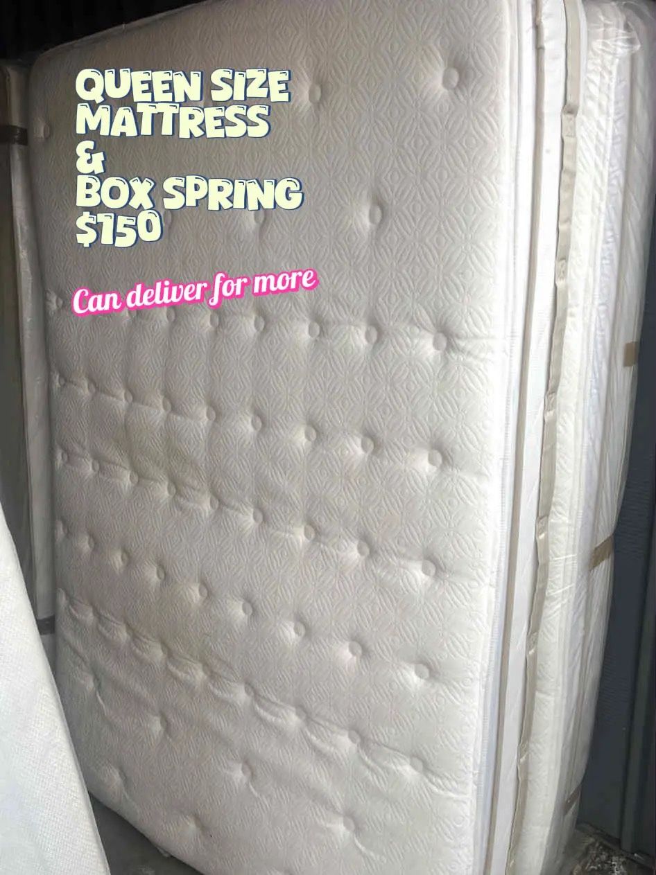 Queen Size Euro Top Mattress & Box Spring 