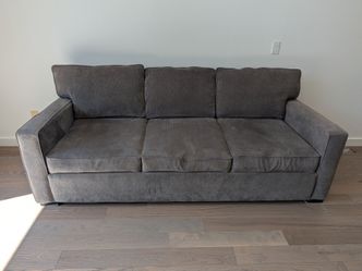 Macy's Radley 86" Queen Sleeper Sofa Bed – Dark Grey