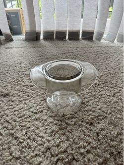 Glass Top Hat Vase Vintage