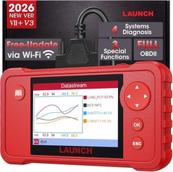 Launch OBD2 Scanner ABS SRS Engine Transmission Check Code Reader, Diagnostic Scan Tool Oil Throttle SAS Reset