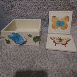 Coasters In Butterfly Box