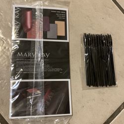 Mary Kay Mineral Lipstick Eye & Cheek Sample Cards pack + Eyelash curler set