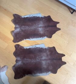 Faux cow hide rugs