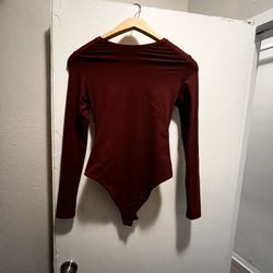Brand New Burgundy Bodysuit – Off-Shoulder Fit