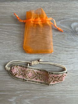 NEW Beaded Friendship Bracelet with Organza Bag