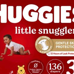 2 Full Boxes Of Huggies Diapers 