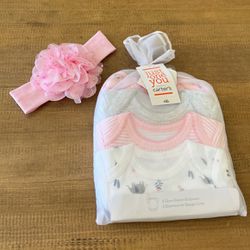 Newborn Baby Girl Clothes And Bow 