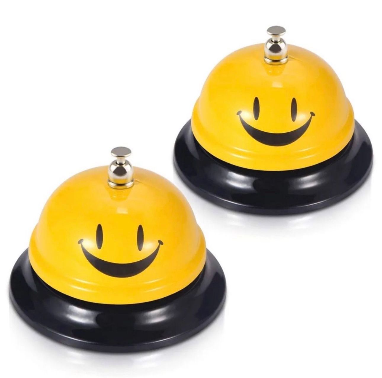 2 PKs Call Bell, Service Bell for The Porter Kitchen Restaurant Bar Classic Concierge Hotel 3.35 in Yellow  Premium Quality: Made of Stainless Steel, 