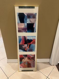 Vintage 1993 Peter Kitchell "Rothkoesque" Framed Poster Print (12" x 40")