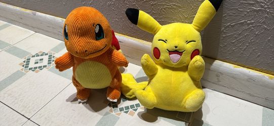 Pokémon Pikachu,Charmander. Corduroy plushie