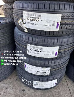 215/55R17 NEXEN New Set of Tires Installed and Balanced Set de Llantas Nuevas Instaladas y Balanceadas