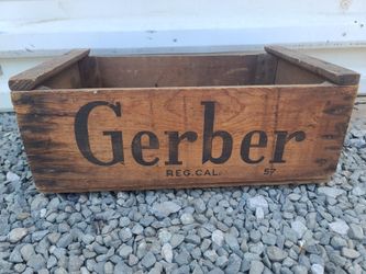 1957 gerber baby food wood crate