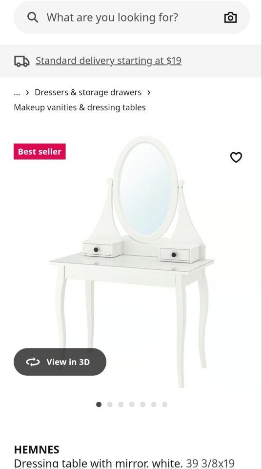 White Glasstop Vanity With Chair