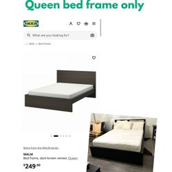 Ikea MALM Queen Bed frame 