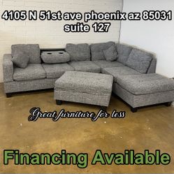 Sectional With Ottoman Brand New