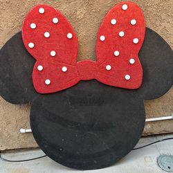 Hand-Made Wooden Minnie Mouse