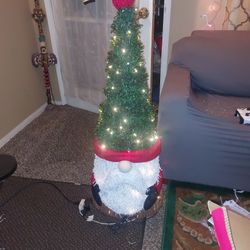 Gnome  Topiary  (Christmas Decorations) 40 In Tall