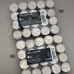 196 Total Unscented Tea Light Candles 4 Hours