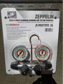 JB Industries Zeppelin 4-Valve Aluminum Charging & Testing Manifold