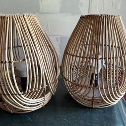 Rattan Plug In Lights