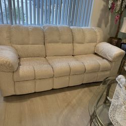 Light Color Living Room Set Couch And Loveseat Recline 