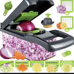 Vegetable Chopper, Multifunctional Fruit Slicer, Handle Food Grater, Vegetable Slicer, Cutter With Container, Onion Mincer Chopper With Multiple Inter