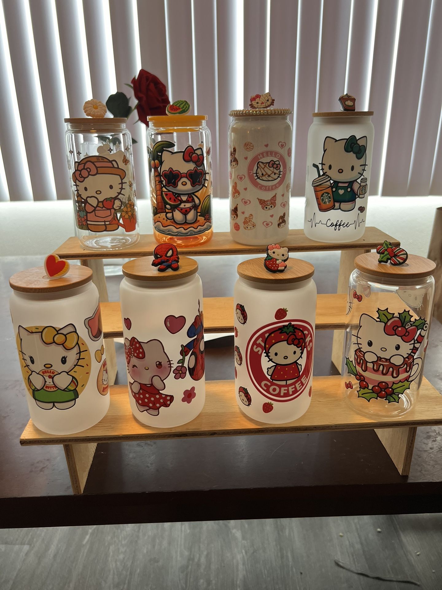 Hello Kitty Glass Cups 16 Oz
