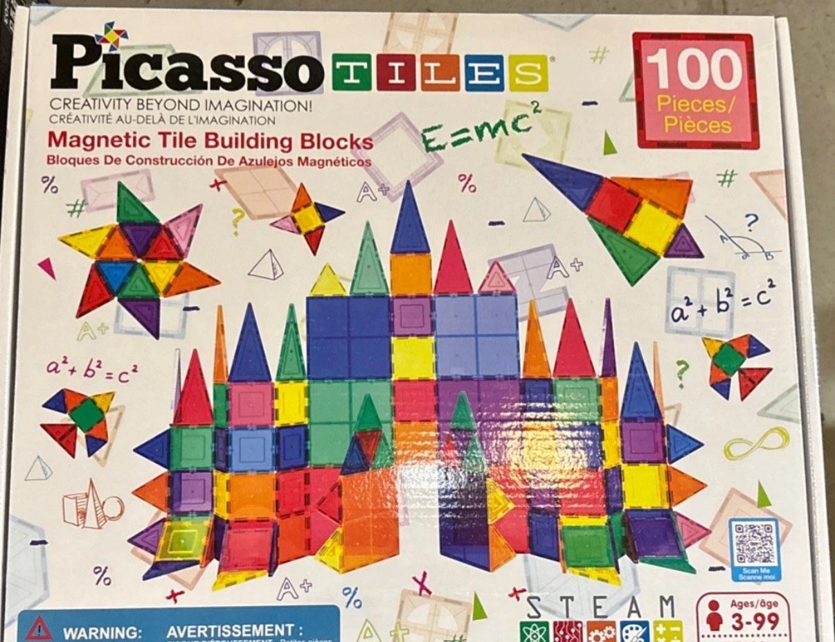 Picasso Tiles  100pc Magnetic Tile Building Blocks Creativity Galore Brand New