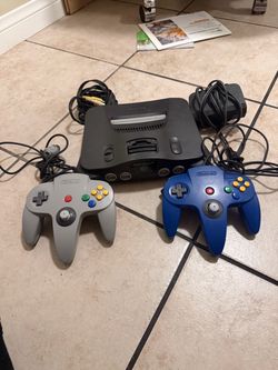 Nintendo 64 two controllers