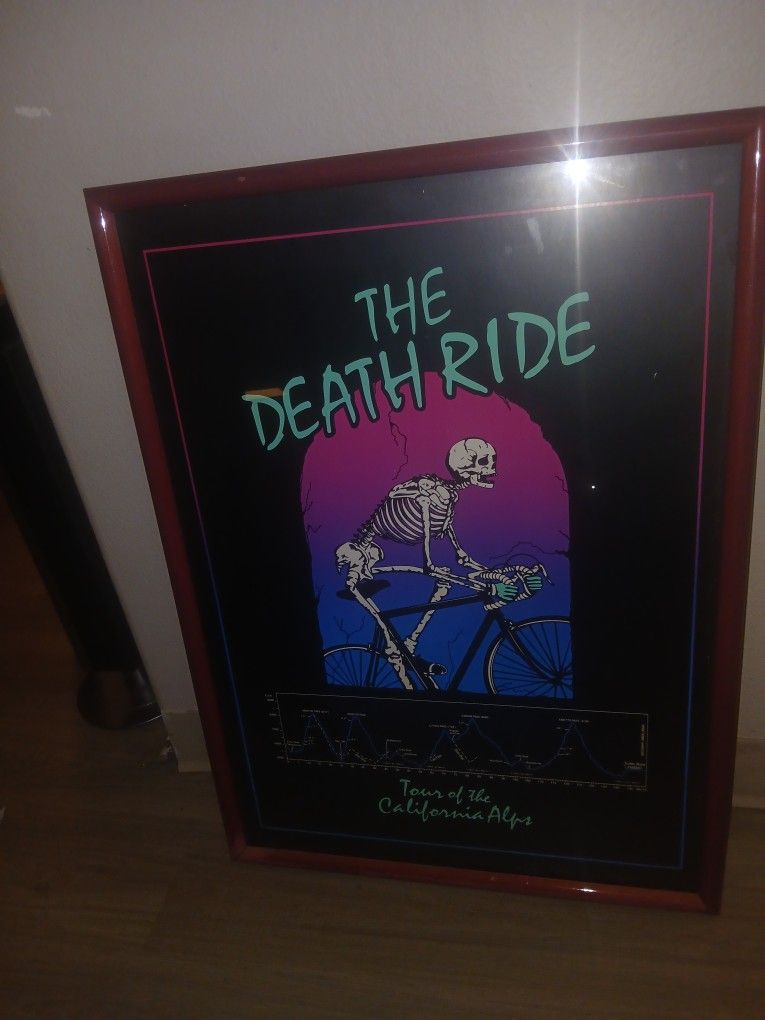Vintage Rare The Death Ride Framed Poster