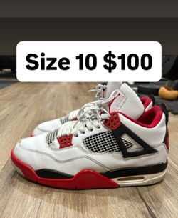Jordan retro 4s fire red size 10