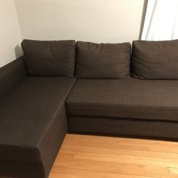 IKEA Sleeper sectional,3 seat w/storage, Skiftebo Dark Brown 