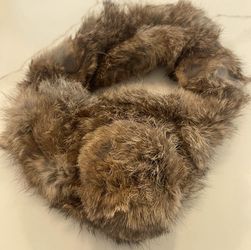 Brown Faux Fur  neck warmer one size