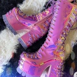 Pink tornasol boots size 7.5