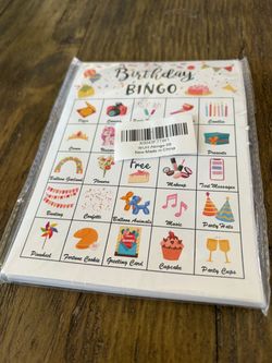 Birthday Bingo Card Game Set 24 players