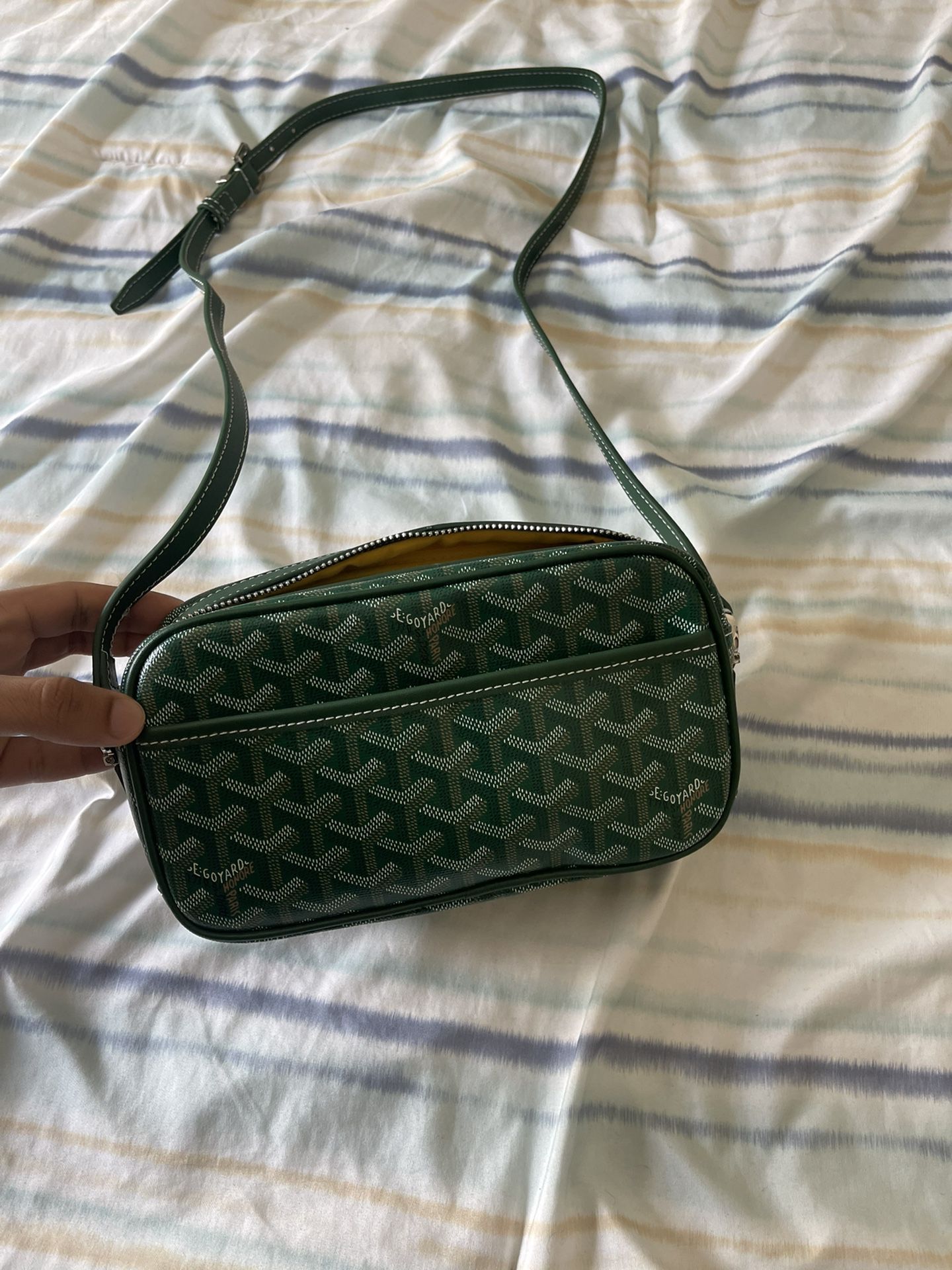 Goyard Cap Vert Green Messenger Bag, Men's Fashion, Bags, Sling