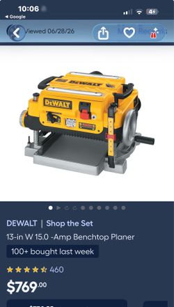 Dewalt 13-in W 15.0 -Amp Benchtop Planer