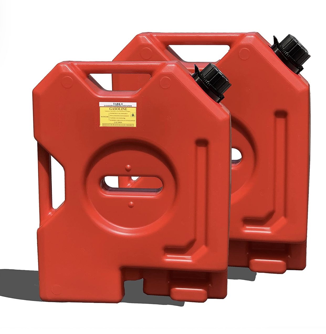 TARKII 2-Gallon Gasoline Container, Red Fuel Can for Vehicles,Portable Gas Tank with 2G Capacity