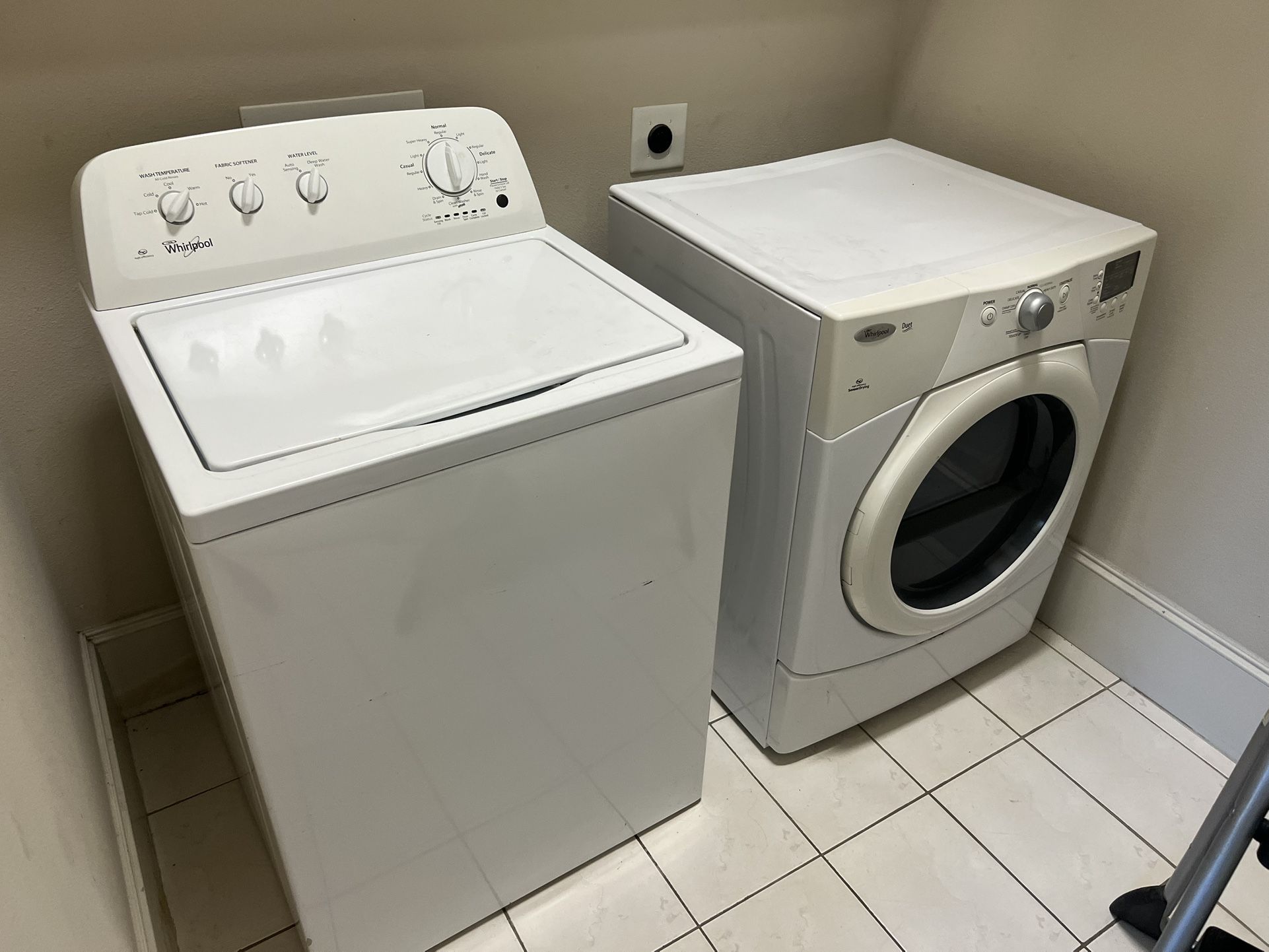 Whirlpool Top Load Washer And Lower Load Dryer