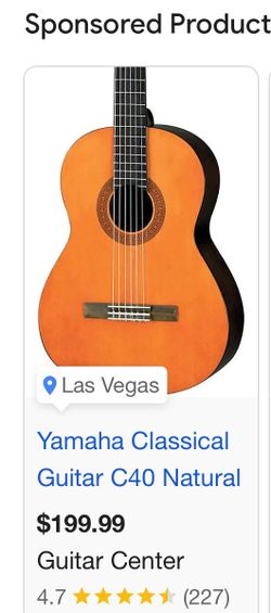 Yamaha C40 Classical Guitar Natural