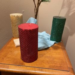 3 Christmas Candles
