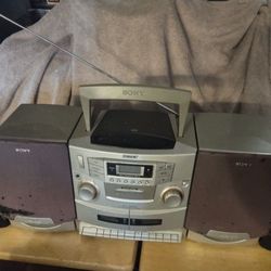 Old School Sony Boombox CD Cassette Sounds Amazing