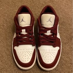 Air Jordan 1, burgundy, and gray,size 9.5