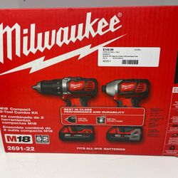 MILWAUKEE 2691-22 M18 18V Lithium-Ion Cordless Drill Driver/Impact Driver