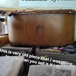 DIY antique small hope chest. foot stool  DIYers alert!